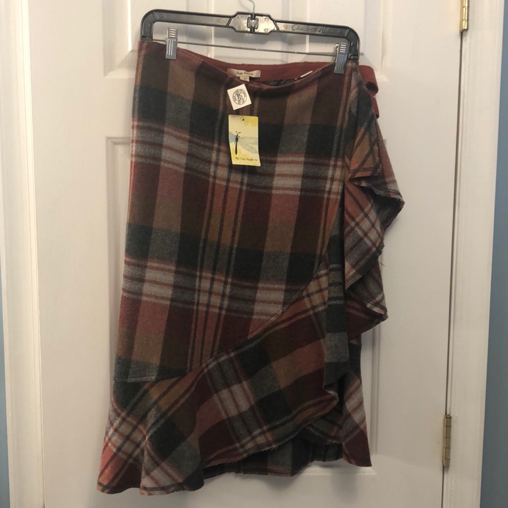 Free People Plaid skirt Sz 8